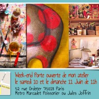 Portes Ouvertes de mon atelier les 10 et 11 Juin