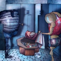 Peinture: À la salle de sport