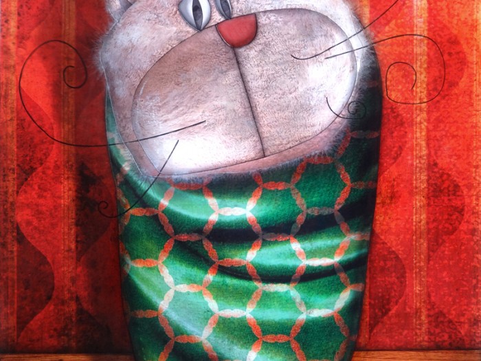 Peinture: Chat de soirée