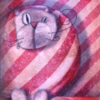 Peinture: Chat emballé