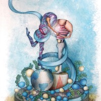 Peinture pour un faire part de mariage