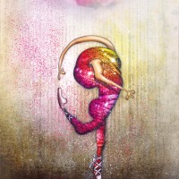 Peinture Danseuse Arc-en-ciel