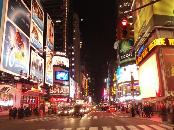 Mon voyage à New York à Times Square