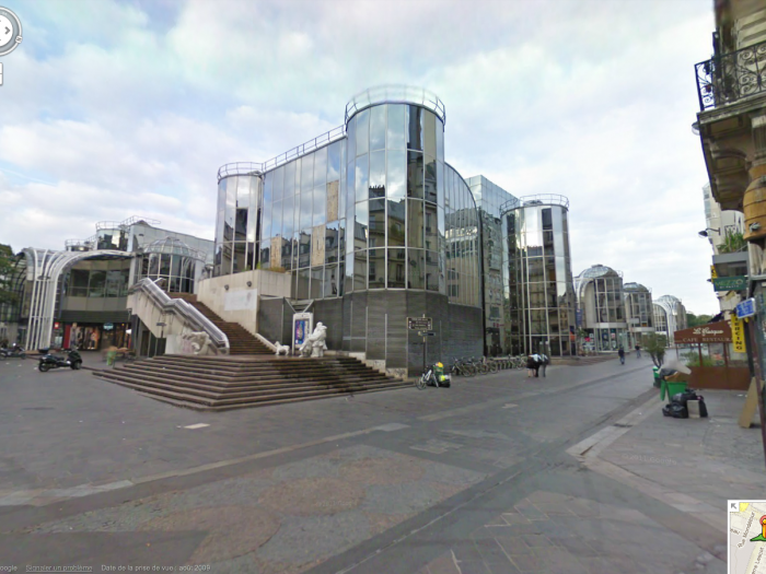 L’ancien Forum des Halles dans Google Map