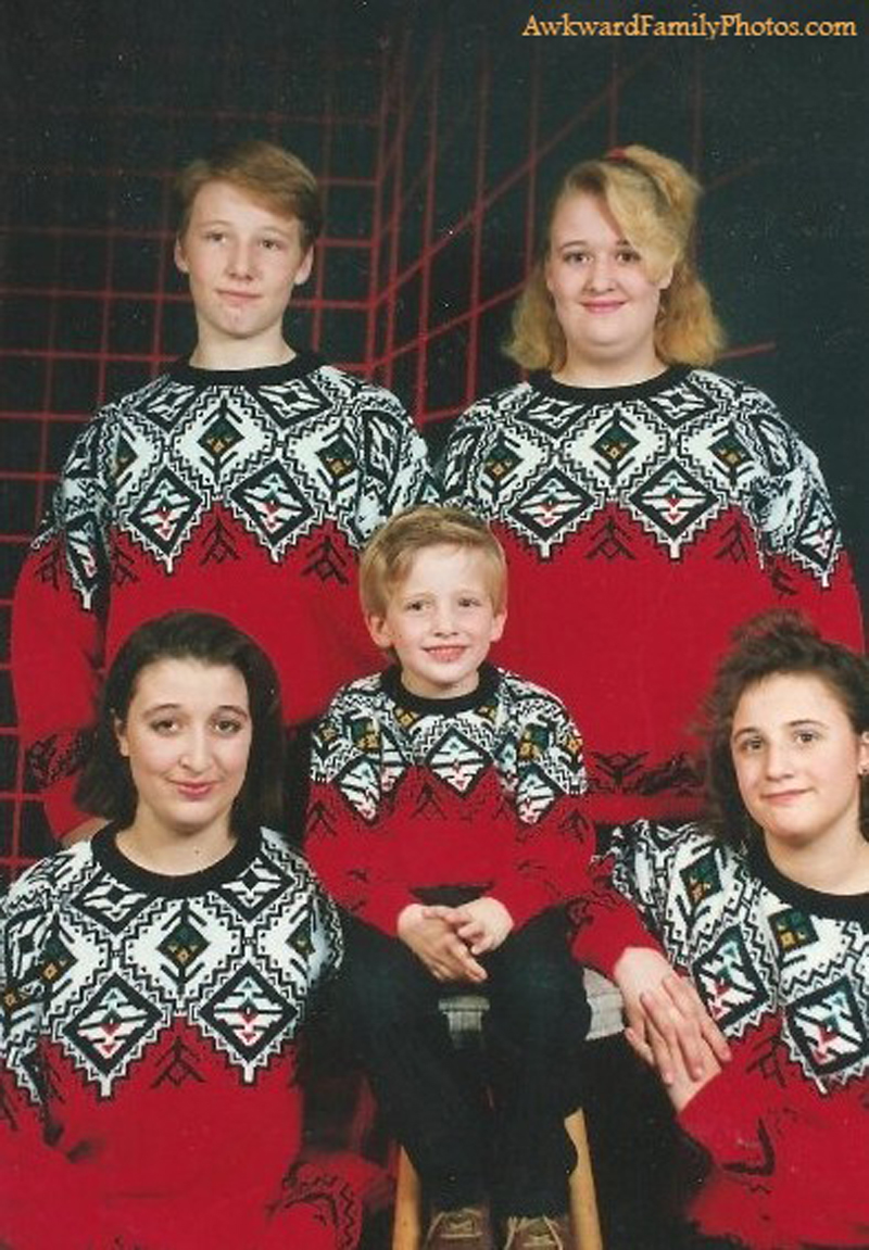 Les pires photos de familles prisent à Noël trouvées sur le web