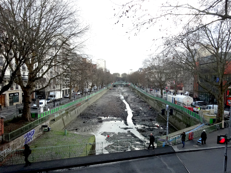 Nettoyage du Canal Saint Martin à Paris