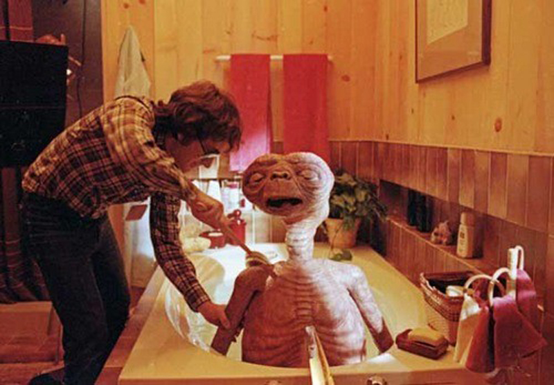 Photo de tournage du film ET l'Extraterrestre