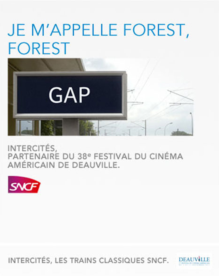 Publicité SNCF et le Festival du cinéma Américain de Deauville