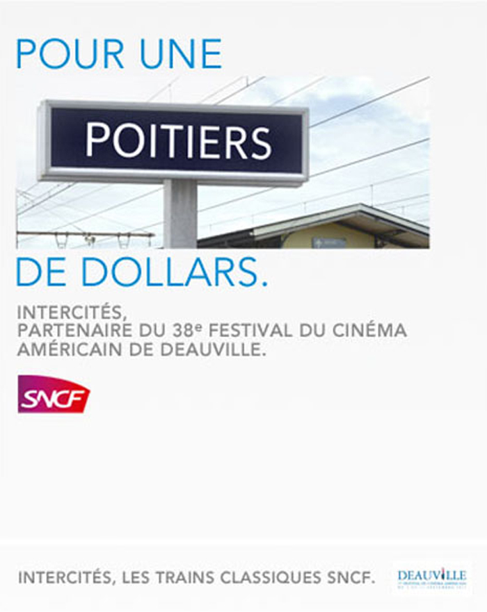 Publicité SNCF et le Festival du cinéma Américain de Deauville