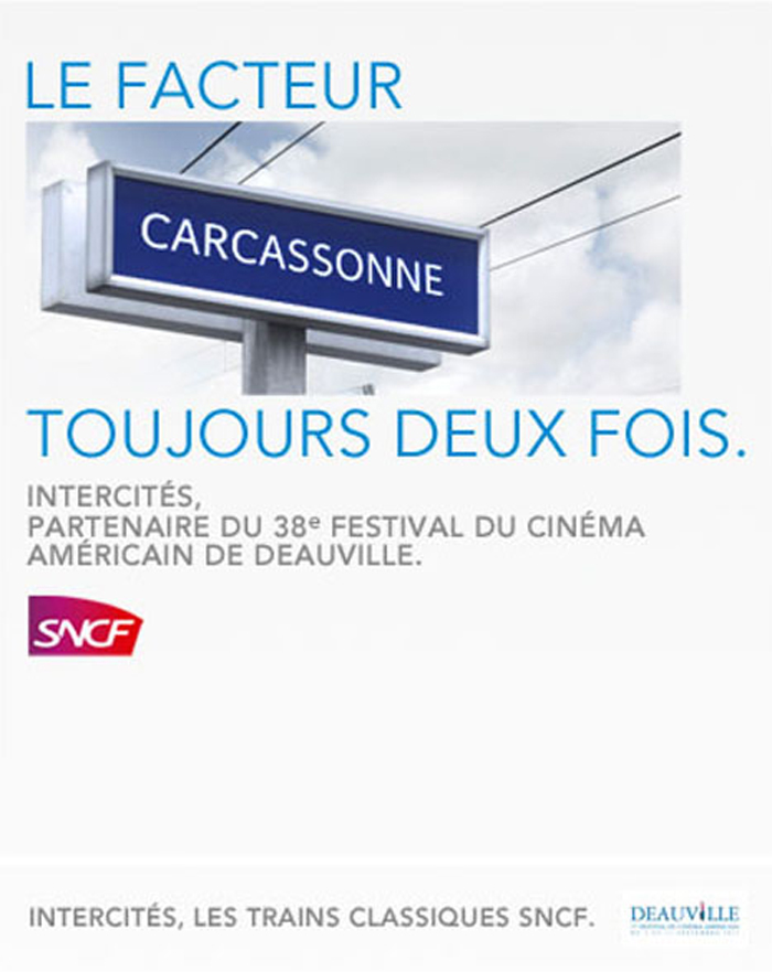 Publicité SNCF et le Festival du cinéma Américain de Deauville