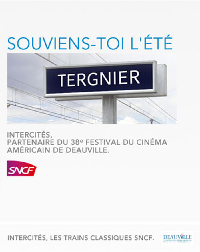 Publicité SNCF et le Festival du cinéma Américain de Deauville