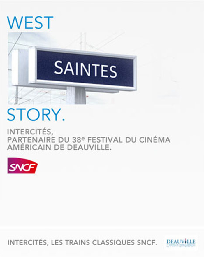 Publicité SNCF et le Festival du cinéma Américain de Deauville