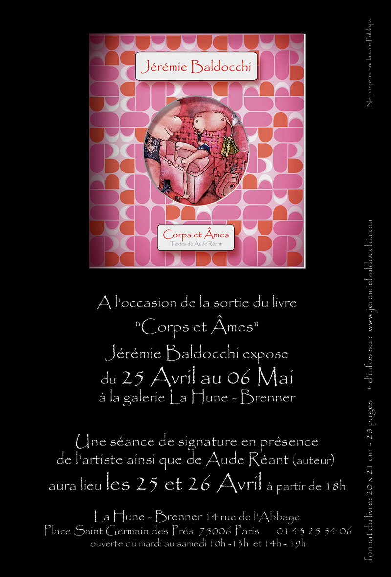 Invitation exposition peinture de Jérémie Baldocchi