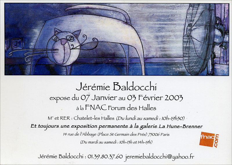 Invitation exposition peinture de Jérémie Baldocchi