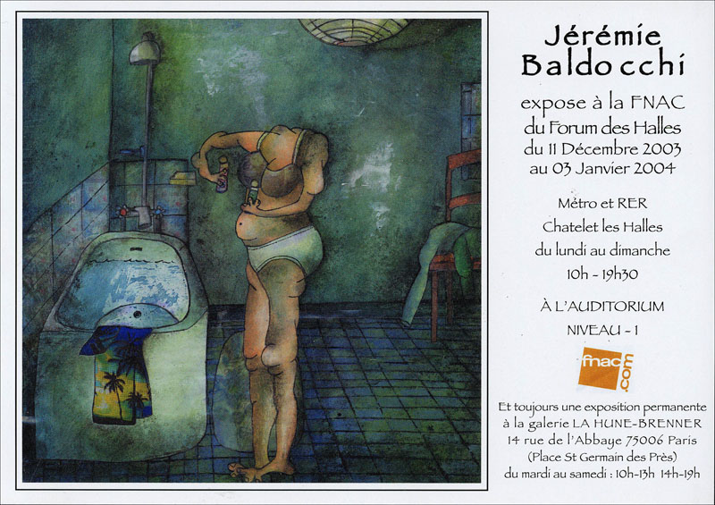 Invitation exposition peinture de Jérémie Baldocchi