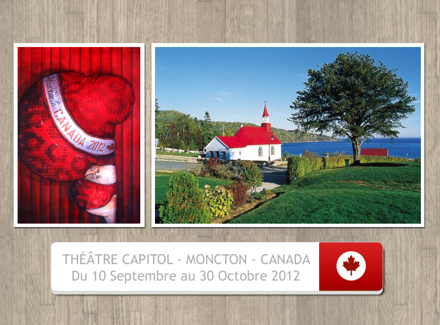 Exposition à la galerie d'art du théâtre Capitol à Moncton au Canada