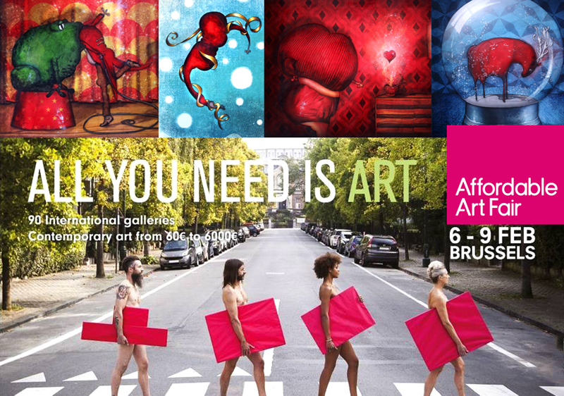Exposition à la foire Affordable Art Fair d'art contemporain à Bruxelles