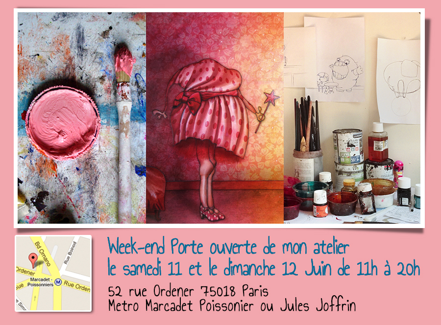 Portes Ouvertes de mon atelier les 11 et 12 Juin