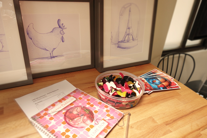 Photo de mes peintures aux Portes Ouvertes de mon atelier en Juin 2016