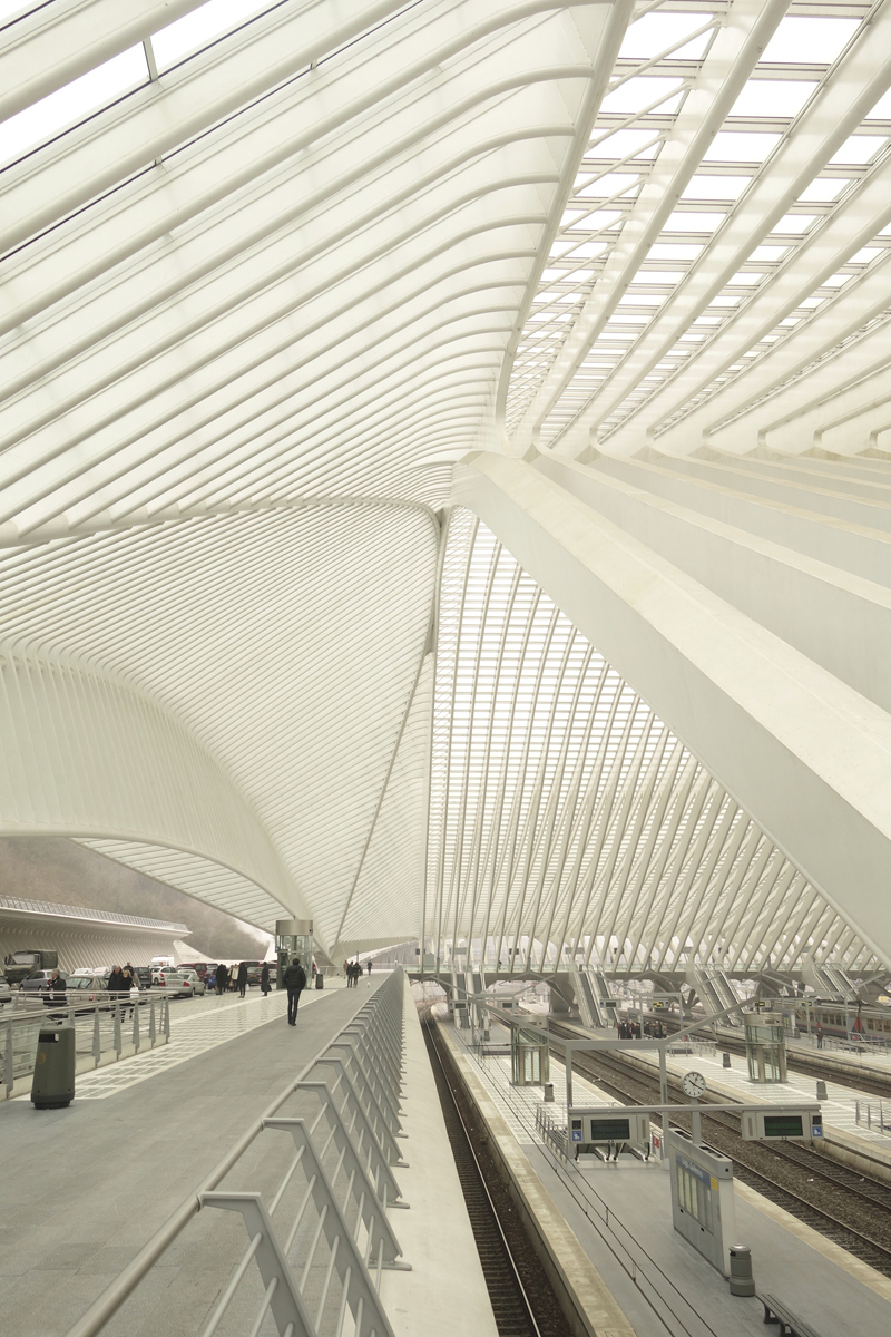 gare TGV de Liège-Guillemins à Liège en Belgique réalisée en 2009 par l'architecte Santiago Calatrava Valls