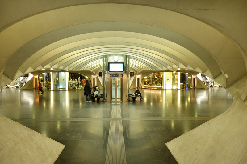 gare TGV de Liège-Guillemins à Liège en Belgique réalisée en 2009 par l'architecte Santiago Calatrava Valls