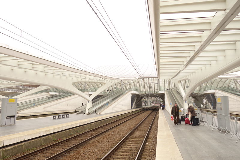 gare TGV de Liège-Guillemins à Liège en Belgique réalisée en 2009 par l'architecte Santiago Calatrava Valls