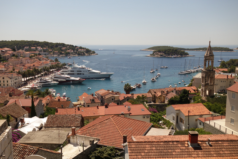 Hvar ville sur l'île d'Hvar en Croatie