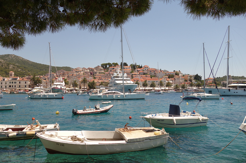 Hvar ville sur l'île d'Hvar en Croatie