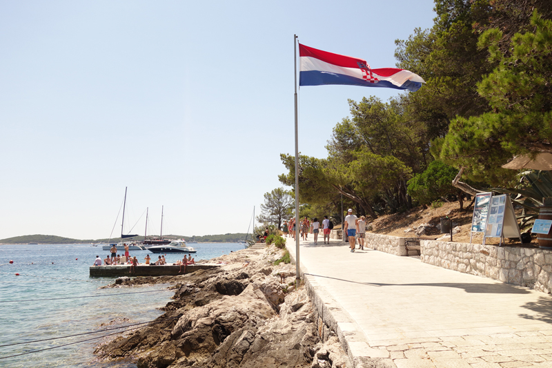 Hvar ville sur l'île d'Hvar en Croatie