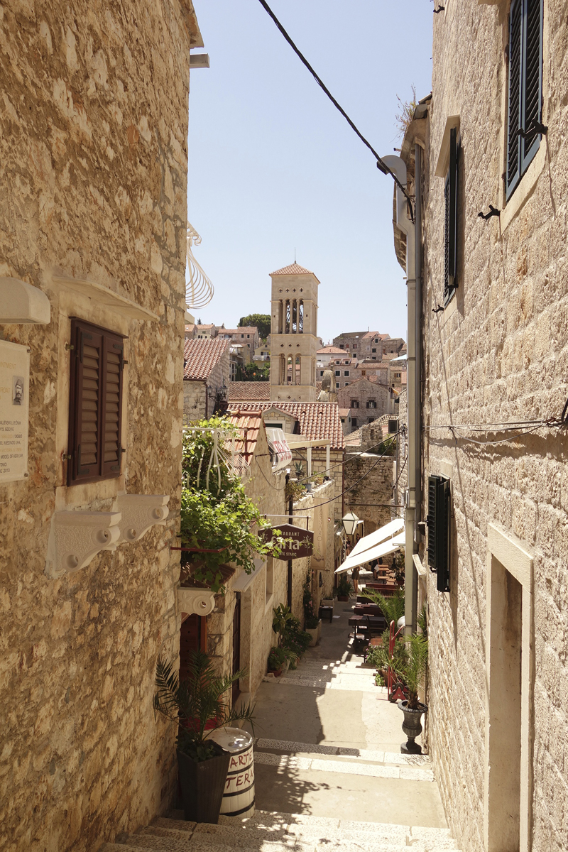 Hvar ville sur l'île d'Hvar en Croatie