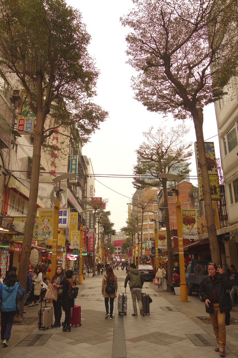 Voyage dans le quartier Ximen à Taipei Taïwan