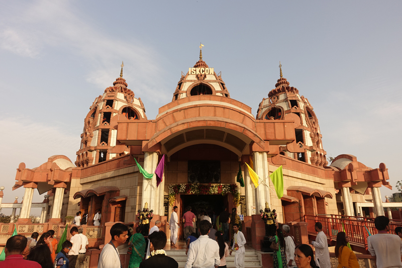 Mon voyage à Delhi en Inde Iskcon Temple