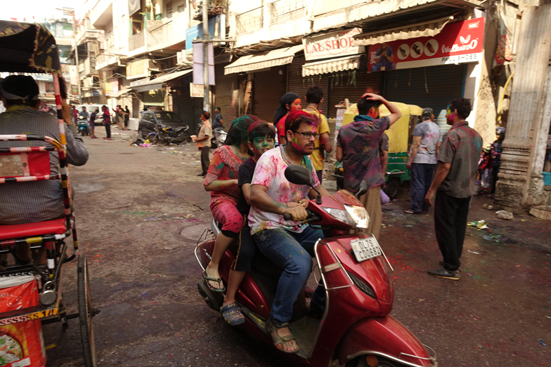 Mon voyage à Delhi en Inde Fête des couleurs Holi