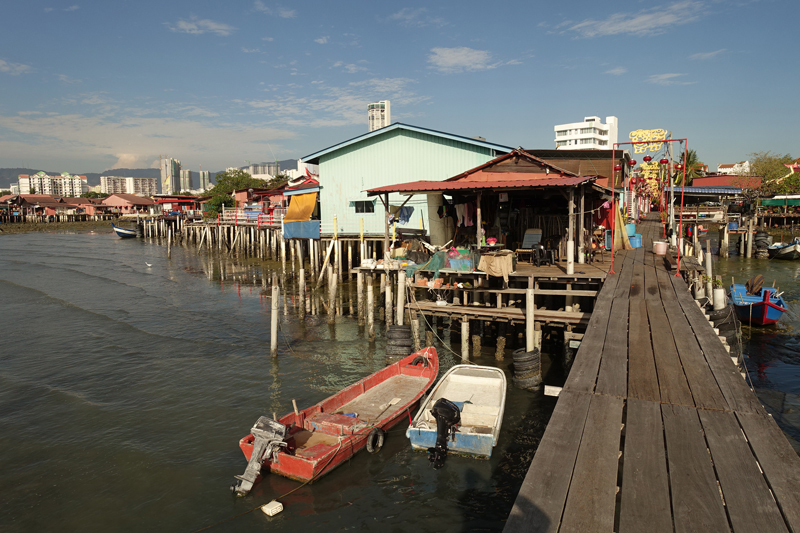 Les Jetties à George Town sur l'île de Penang en Malaisie