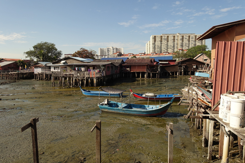 Les Jetties à George Town sur l'île de Penang en Malaisie