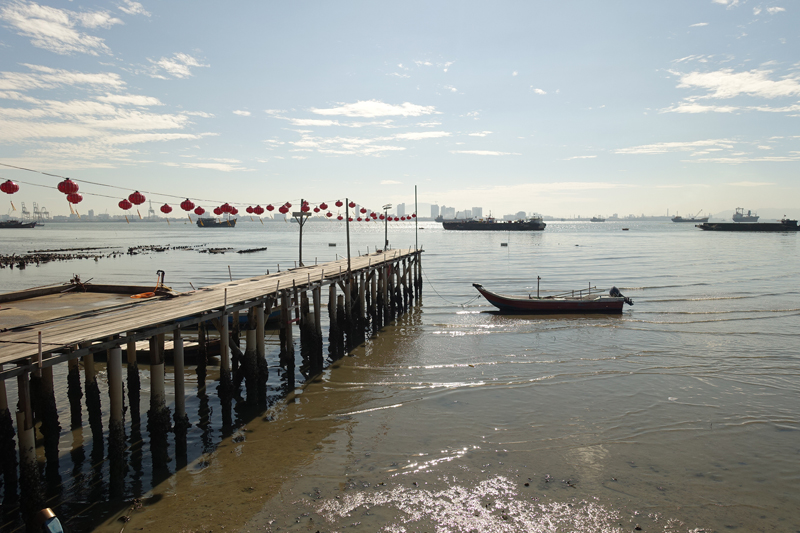 Les Jetties à George Town sur l'île de Penang en Malaisie