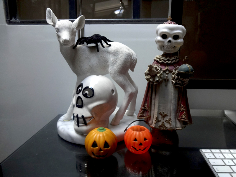 Décoration et soirée d'Halloween de mon atelier