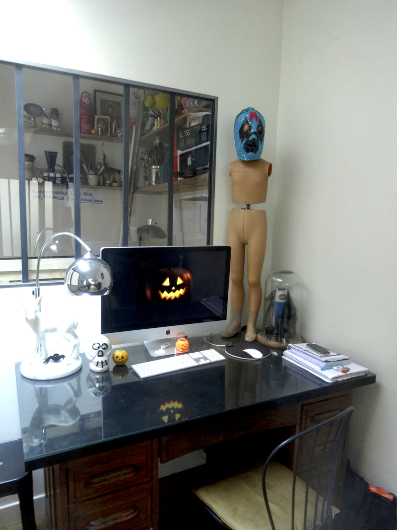 Décoration d'Halloween dans mon atelier