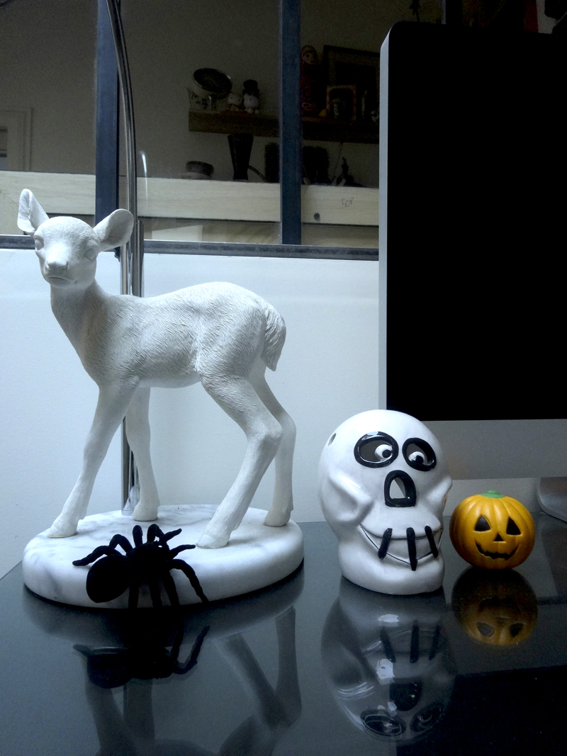 Décoration d'Halloween dans mon atelier