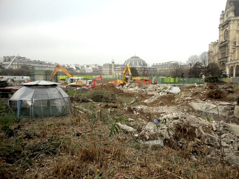 Démolition du Foruml des Halles