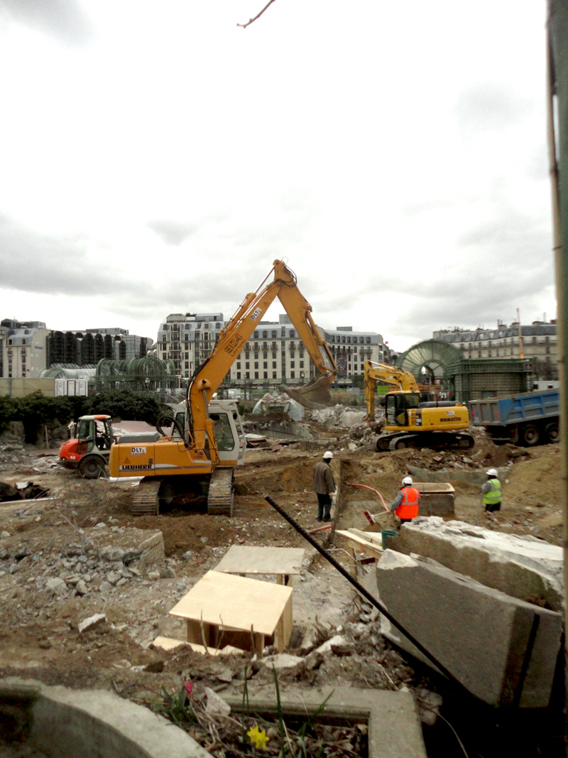 Démolition du Foruml des Halles