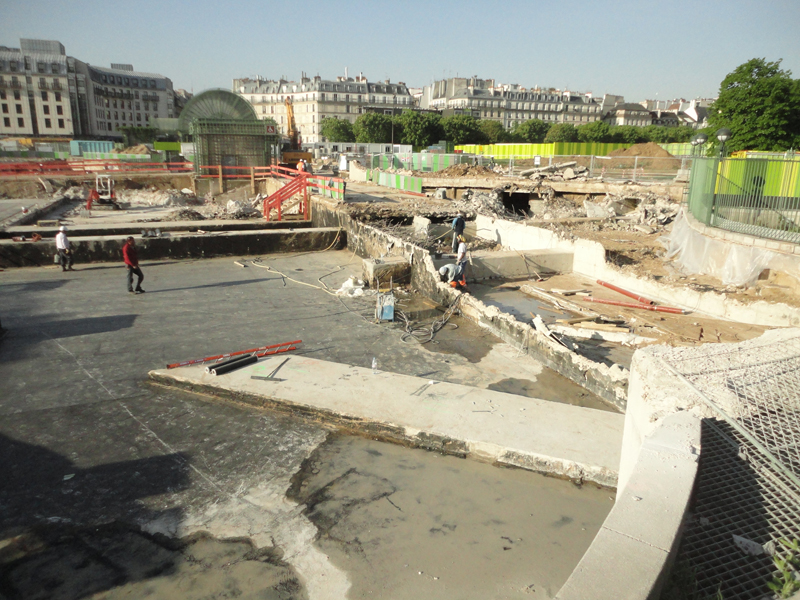 Démolition du Forum des Halles