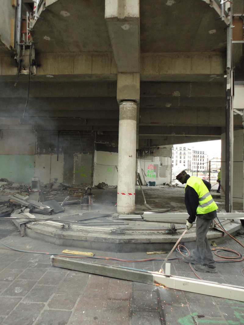 Démolition du Forum des Halles