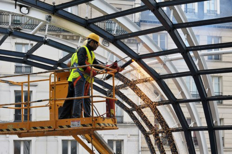 Photo officielle démolition des Halles