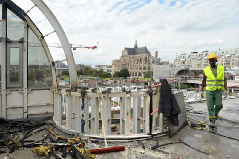 Photo officielle démolition des Halles