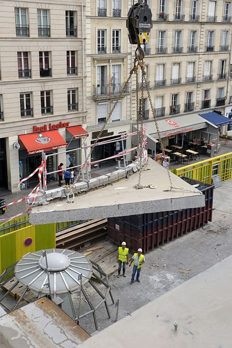 Photo officielle démolition des Halles