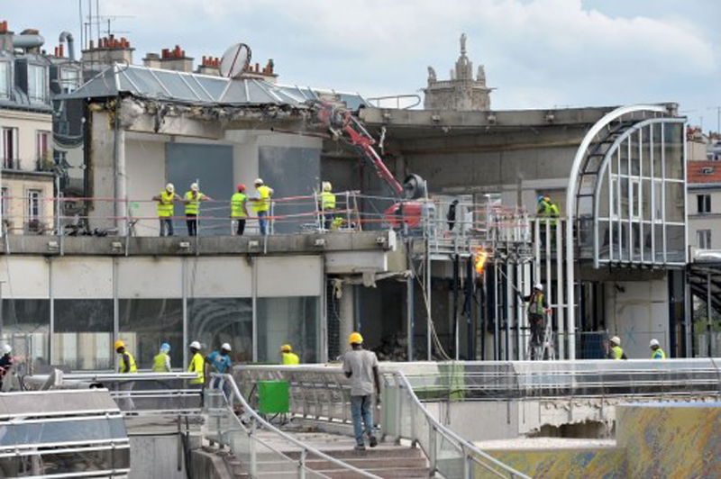 Photo officielle démolition des Halles