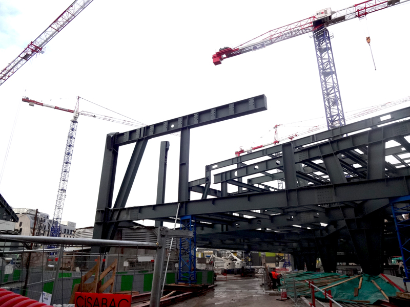 Construction du forum des Halles