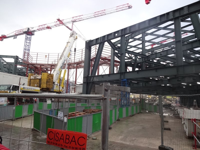 Construction du forum des Halles