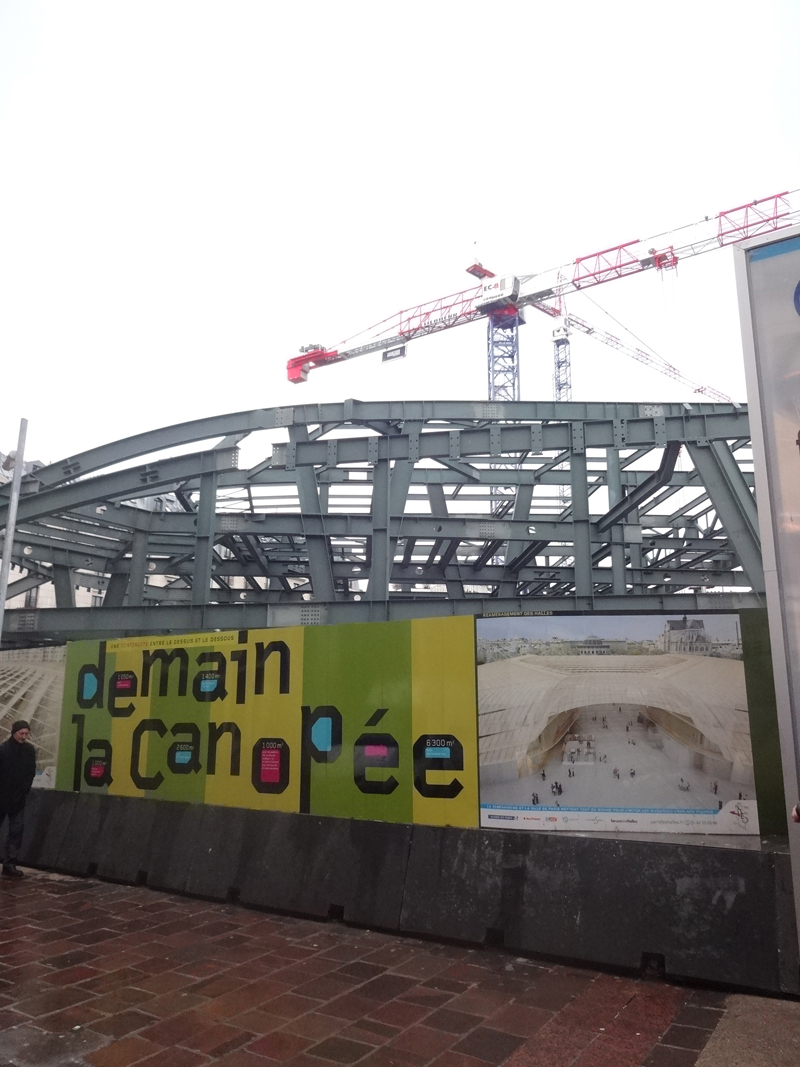 Construction du forum des Halles